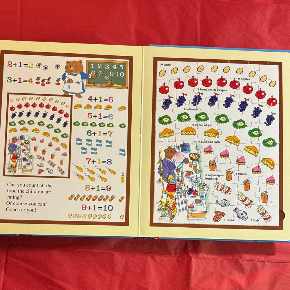 Richard Scarry’s Counting to Ten Jigsaw Puzzle Book 6 48-Piece Puzzles - Picture 9 of 14